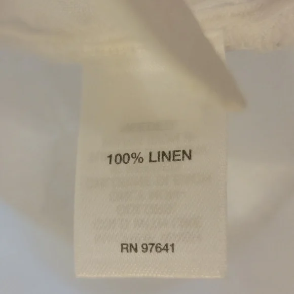 J Jill Love 100% Linen Button-Up Shirt Size 4X White Tunic Pintuck Square Blouse - Picture 6 of 6